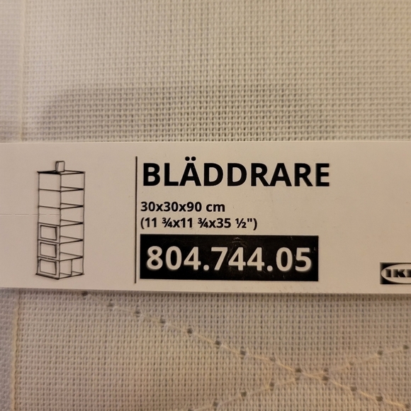 Ikea Bladdrare Hanging clothing storage with 7 compartments gray patterned - Picture 8 of 9